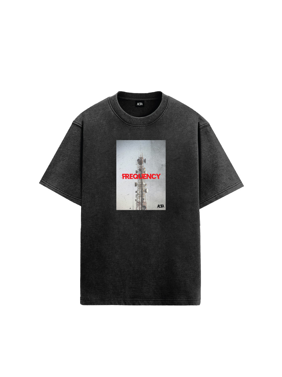 WASHED BLACK ANTENNA TEE