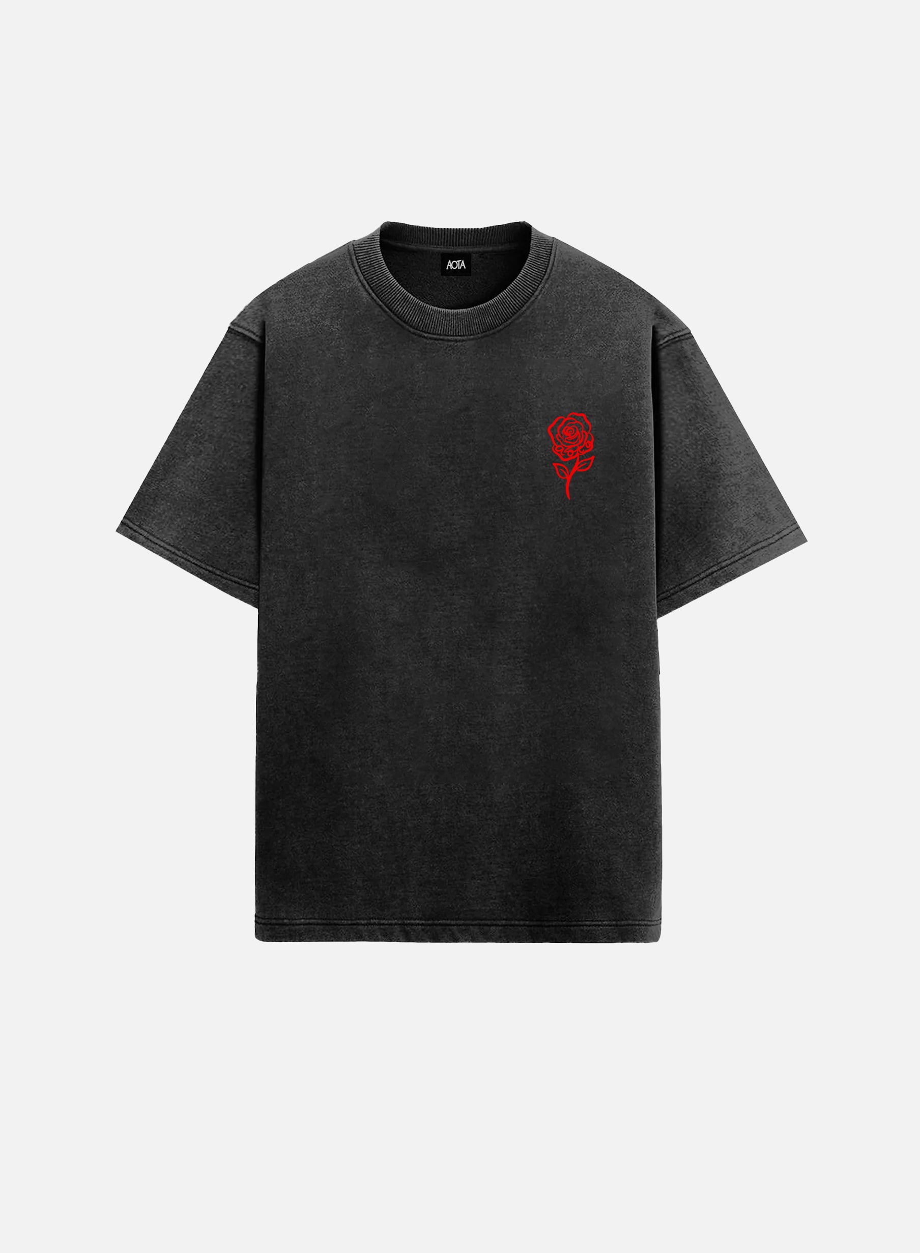 ROSE WASHED BLACK TEE