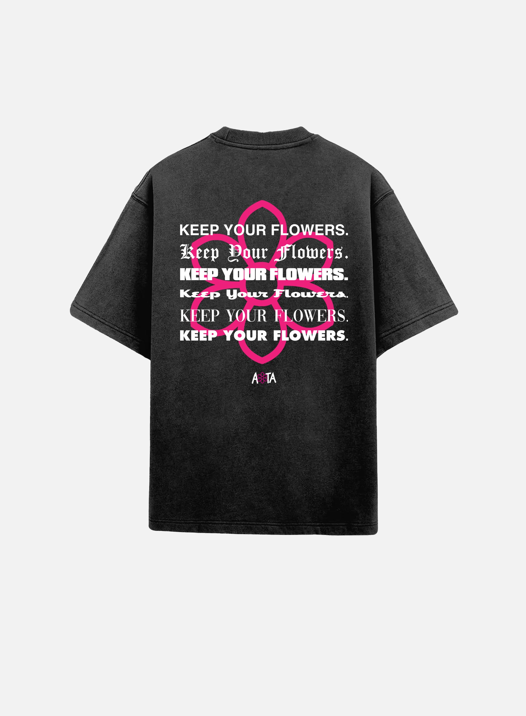 KYF FONT WASHED BLACK TEE