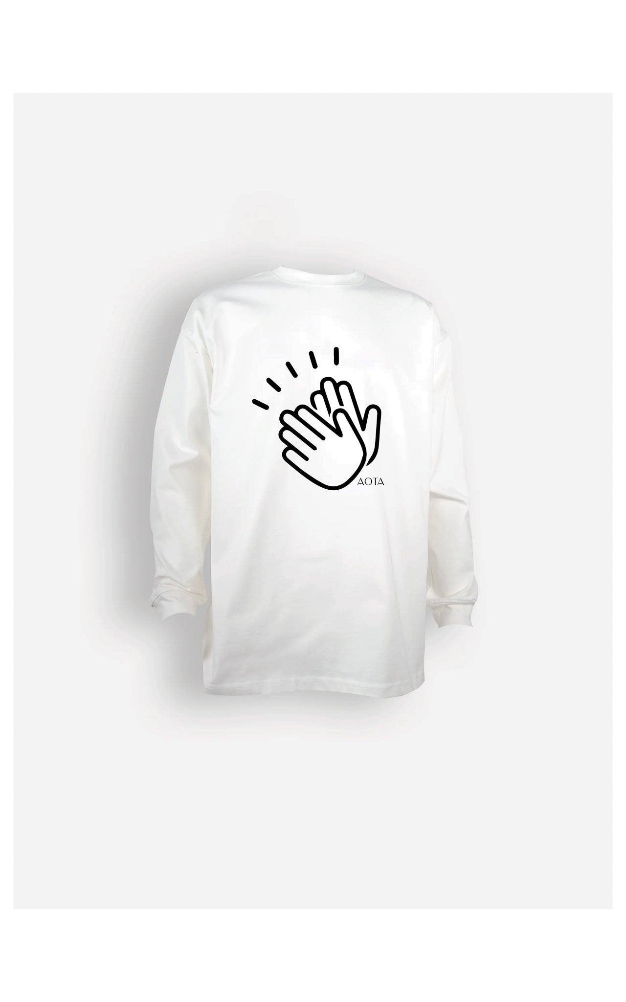 CLAPS WHITE LONG SLEEVE