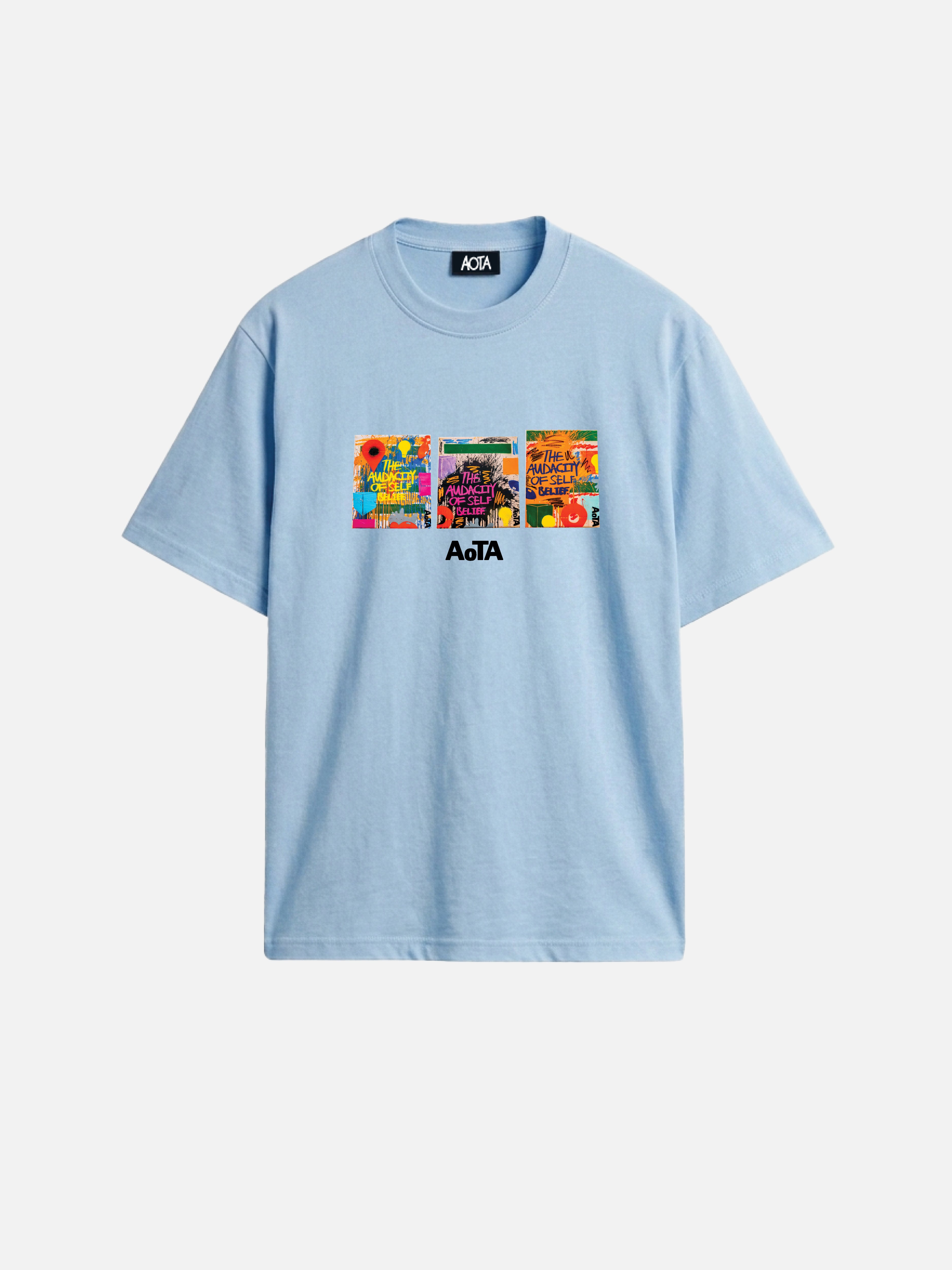 BLUE THREE PAINTINGS TEE